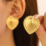 Gold Daily Irregular Geometric Chunky Stud Earrings