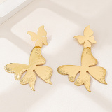 Glod Casual Butterfly Drop Earrings