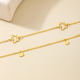 Glod Butterfly Heart Shaped Choker Necklace