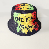 Yellow Daily Graphics Print Bucket Hat