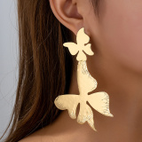 Glod Casual Butterfly Drop Earrings