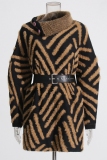 Multicolor Turtleneck Long Sleeve With Belt Winter Mink Fur Sweater Mini Dresses