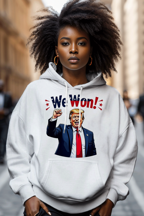 White Red Letter Print Long Sleeve Loose Fall Winter Hooded Sweatshit