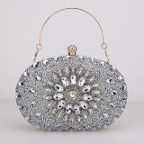Blue Prom Colored Clutch Purse Diamonds Handbags