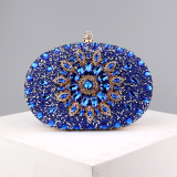 Blue Prom Colored Clutch Purse Diamonds Handbags