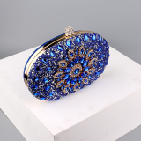 Blue Prom Colored Clutch Purse Diamonds Handbags