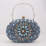 Blue Prom Colored Clutch Purse Diamonds Handbags