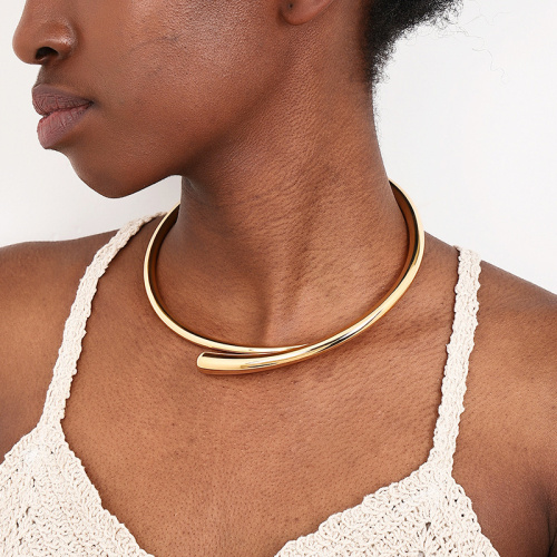 Gold Casual Round Choker Necklaces
