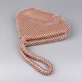 Champagne Hot Drill Zipper Prom Checkered Woven Handbag