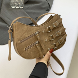 Light Blue Casual Denim Zipper Bags Shoulder Bag