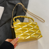 Silver Gray Casual Mini Chains Handbag