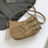 Light Blue Casual Denim Zipper Bags Shoulder Bag