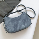 Light Blue Casual Denim Zipper Bags Shoulder Bag