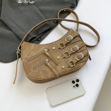 Light Blue Casual Denim Zipper Bags Shoulder Bag