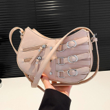 Light Blue Casual Denim Zipper Bags Shoulder Bag