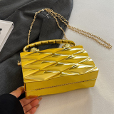 Silver Gray Casual Mini Chains Handbag