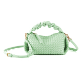 Gold Casual Zipper Weave Crossbody Bags Woven Braided Handbag