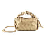 Gold Casual Zipper Weave Crossbody Bags Woven Braided Handbag