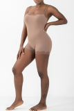 Color Sportswear Spaghetti Strap Skinny One Piece Bodysuit Lace Cami Romper