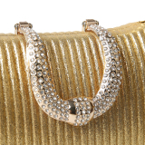 Red Prom Rhinestone Ribbed Handbag