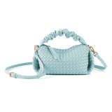 Gold Casual Zipper Weave Crossbody Bags Woven Braided Handbag