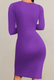 Dark Brown African Cartoon Print O Neck Long Sleeve Casual Outing Bodycon Mini Dresses