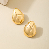 Glod Large Chubby Water Drop Earrings