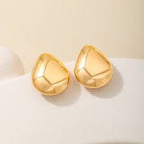 Glod Large Chubby Water Drop Earrings
