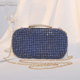 Silver Party Club Celebrities Solid Color Rhinestone Decor Sequined CrossBody Bags Handbags