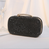 Silver Party Club Celebrities Solid Color Rhinestone Decor Sequined CrossBody Bags Handbags