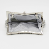 Black Party Club Celebrities Solid Color Rhinestone Decor Sequined Crossbody Bags Handbags