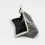 Black Party Club Celebrities Solid Color Rhinestone Decor Sequined Crossbody Bags Handbags