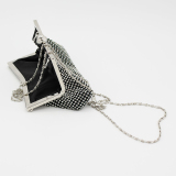 Black Party Club Celebrities Solid Color Rhinestone Decor Sequined Crossbody Bags Handbags