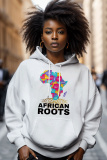Brown Casual Lettter Print Long Sleeve Fall Winter Hooded Sweatshirts