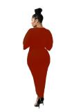 White Casual Fashion adult Cap Sleeve 3/4 Length Sleeves V Neck Asymmetrical Mid-Calf Solid Patc