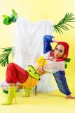 Multi-color Fashion Casual Sexy perspective HOLLOWED OUT crop top asymmetrical Patchwork Two Piece Sui