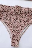 Fluorescent green Nylon Patchwork Print Two Piece Suits adult Fashion Sexy Bikinis Set