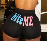 Yellow Sexy Straight Sports Letter Print Character Sports