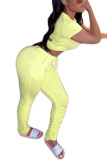 Pink Fashion adult Ma'am Street Solid Draped Two Piece Suits pencil Long Sleeve Two Pieces