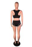 Pink Sexy Fashion Zippered Solid Two Piece Suits asymmetrical Slim fit crop top Skinny Sleevele