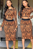 Black and white Sexy Two Piece Suits Patchwork Striped Hip skirt Long Sleeve Two-Piece Dress