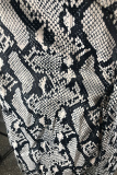 Silver cardigan serpentine Print Print Long Sleeve Coats & Cardigan