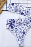 Fluorescent green Nylon Patchwork Print Two Piece Suits adult Fashion Sexy Bikinis Set