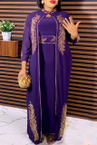 White Hot Drill Mandarin Collar Long Sleeve Longline Cardigan Muslim Dubai Robe And Maxi Dress Vacation Plus Size Two Pieces Dress Sets