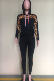 Camouflage adult Casual Fashion Print Camouflage Patchwork Two Piece Suits Leopard pencil Long Sleeve