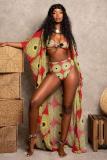 Multi-color crop top Bow-knot Asymmetrical Sexy Fashion Bikinis Set