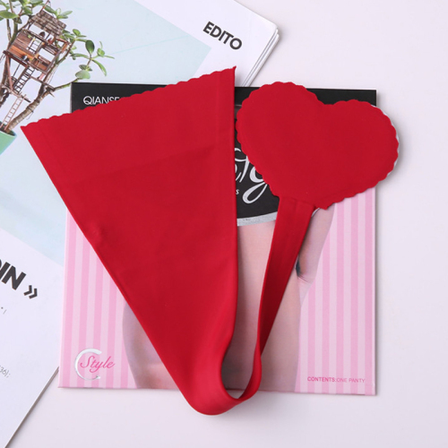 Color Heart-shaped Love Seamless Smooth T-Pants C-Shaped Underwear Lingerie