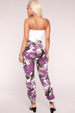 Multi-color Zipper Fly Button Fly Mid Metal Zippered pencil Pants Pants