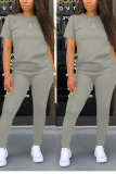 Green Sexy Solid Regular Short Sleeve Two Pieces
