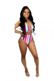 Multi-color Patchwork backless Print Sexy Fashion Bikinis Set